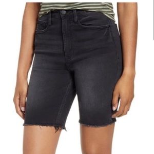Long black jean shorts by TINSEL